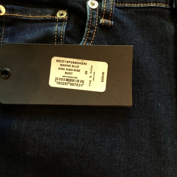 Rag & bone high rise bootcut Jeans New with tags Size 32 - Picture 10 of 11